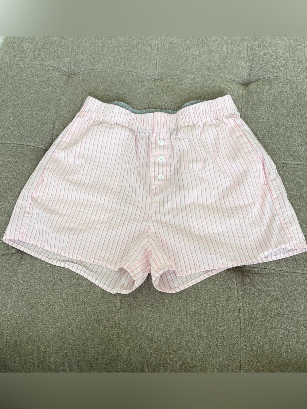 Women’s 100% Cotton Striped Pink Boxer Shorts